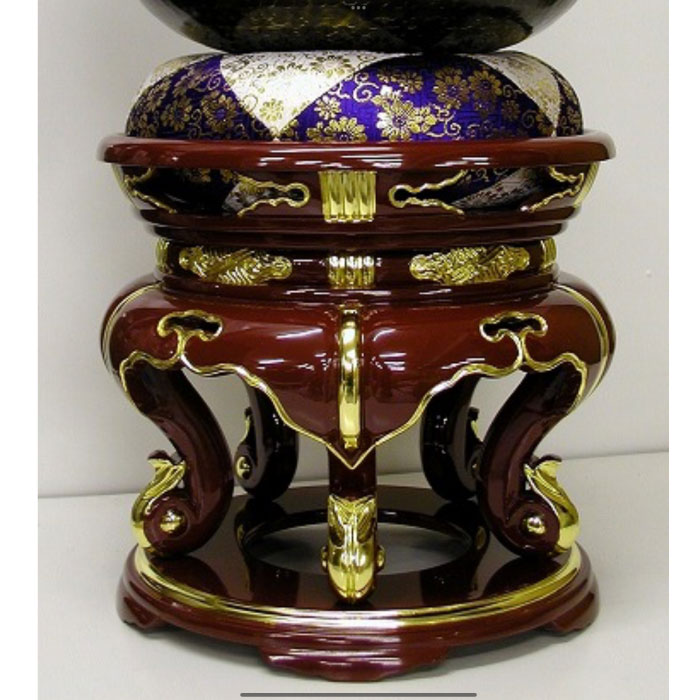 仏具 寺院用 各宗派 寺院仏具 中央香台 朱 面金 2尺 寺院仏具朱塗り 3.5尺 新型二重護摩壇・大壇 ケイ台付(磬