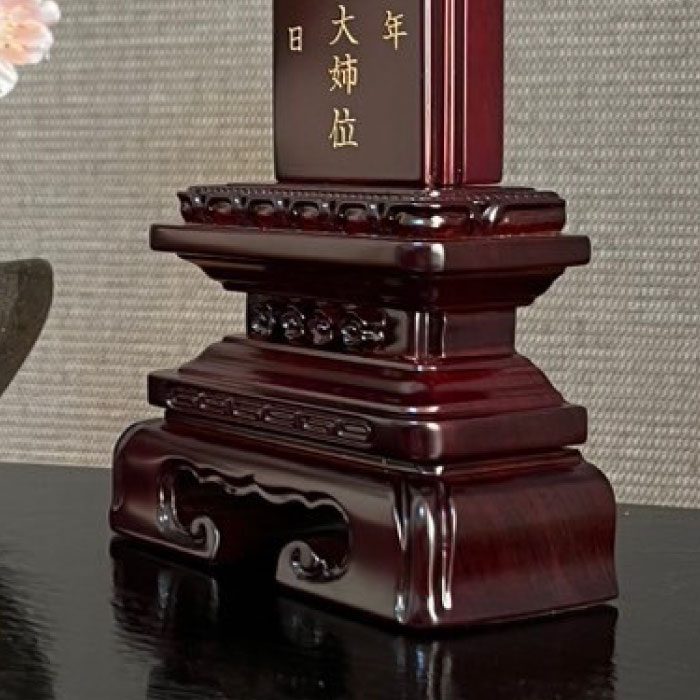 唐木位牌（紫檀・黒檀）「角丸」 位牌・過去帳・お仏壇・寺院仏具の 